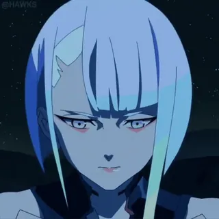 🌒 Rebecca Cyberpunk: Edgerunners Anime, Cyberpunk, Poważne, Dziewczyna, Edgerunners telegram sticker