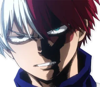 😠 Shoto Todoroki My Hero Academia anime, character, my hero academia, shoto todoroki telegram sticker