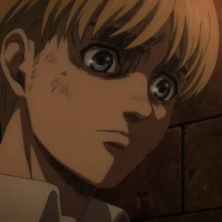 ⚔️ Armin Arlert Attack on Titan anime, character, blonde, attack on titan, armin arlert telegram sticker