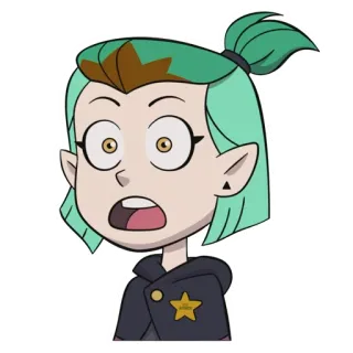 😧 Amity Blight The Owl House phim hoạt hình, phù thủy, tai họa, cú mèo, nhà telegram sticker