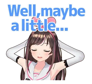 🦁 Well, maybe a little... anime, girl, cute, maybe, little telegram sticker