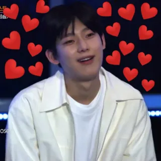 😍 coeur, amour, mignon, kpop, personne, portrait whatsapp sticker