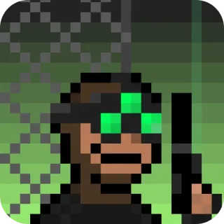 🔫 Pixel art, Arma, Soldato, Militare, Spia, Visione notturna, Tattico, Stealth telegram sticker