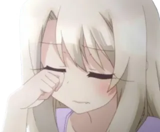 😢 Anime, weinend, traurig, Träne, Charakter, Emotion, Mädchen telegram sticker