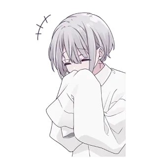 😩 Anime, Triste, Desenho animado, Chorar, Fofo, Adesivo whatsapp sticker