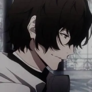 🌟 Dazai Osamu Bungou Stray Dogs アニメ, 漫画, 太宰, 治, 文豪ストレイドッグス, キャラクター, ファンアート, 黒髪 telegram sticker