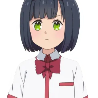 😗 Anime, Ragazza, Personaggio, Uniforme scolastica, Carino, Manga telegram sticker
