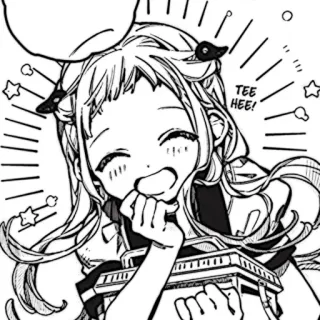 🩹 TEE HEE! Anime, Manga, Lindo, Sonrisa, Chica, Ilustración telegram sticker