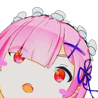 😍 Ram Re:Zero Anime, Manga, Charakter, Ram, Re Zero, Süß, Pinke Haare telegram sticker