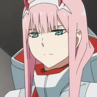🍤 Zero Two Darling in the Franxx 动漫, 女孩, 粉色头发, 02, Darling in the Franxx telegram sticker