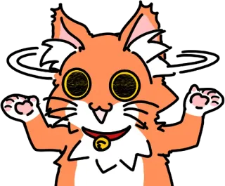 🤷‍♀️ Katze, Tier, Cartoon, süß, Kulleraugen, roter Kater, Haustier, Meme whatsapp sticker