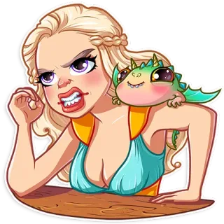 Дейнеріс Таргарієн telegram stickers