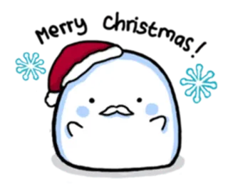 🎅 bola de nieve, muñeco de nieve, invierno, mono, navidad, copo de nieve whatsapp sticker