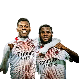👬 futebol, jogadores de futebol, atletas, AC Milan, Serie A, esportes, time telegram sticker