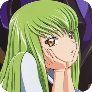 🫥 C.C. Code Geass whatsapp sticker