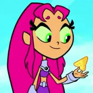 ✨ Starfire Teen Titans Go! Cartoon, Starfire, Teen Titans, Superheld, Nacho telegram sticker