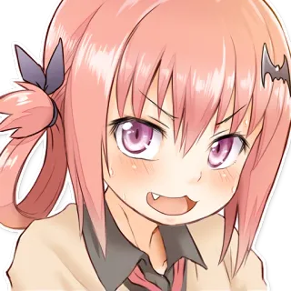 😏 Gabriel Gabriel Dropout Anime, Garota, Mangá, Fofo, Desenho animado, Cabelo rosa, Fanart, Gabriel Dropout telegram sticker