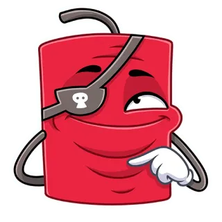 🙂 dinamit, kartun, bajak laut, bom, bahan peledak telegram sticker