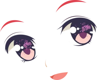 😄 ojos, anime, ojo, dibujo telegram sticker