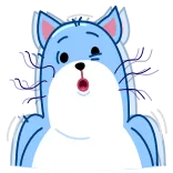 😮 cat, cartoon, expression, anger, funny, illustration telegram sticker