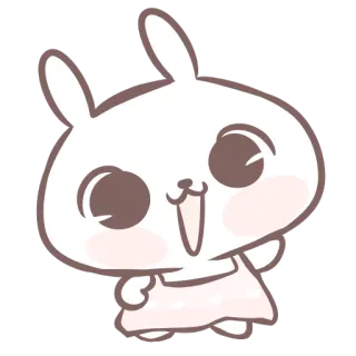💃 coelho, fofo, animal, desenho animado, kawaii telegram sticker
