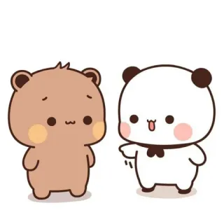 🩰 orsi, panda, carino, cartoni animati, kawaii, animali whatsapp sticker