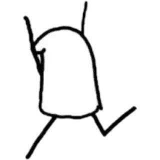 😀 막대기 인간, 만화, 춤, 흰색 whatsapp sticker