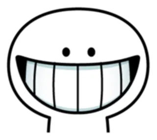 😬 sourire, dessin animé, visage, joyeux, autocollant telegram sticker