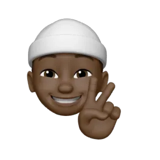 ✌ Emoji, Símbolo da paz, Homem, Personagem, Adesivo telegram sticker