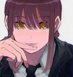 🙂 Makima Chainsaw Man anime, manga, chainsaw man, makima, character telegram sticker