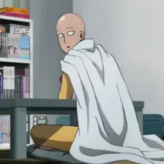 😐 Saitama One-Punch Man Anime, One-Punch Man, Saitama, Eroe, Manga telegram sticker
