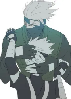 😔 Kakashi Naruto anime, fan art, kakashi, naruto, manga, cartoon telegram sticker