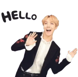 👋 HELLO ciao, saluto, persona, saluto con la mano telegram sticker