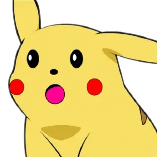 😮 Pikachu ปิกาจู, โปเกมอน, ตกใจ, ประหลาดใจ telegram sticker