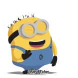 😂 Minion Minion, Dessin animé, Personnage, Drôle, Jaune telegram sticker