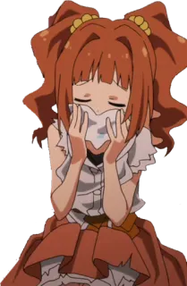 😥 Anime, Piangere, Triste, Ragazza, Cartone animato telegram sticker