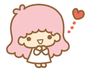 ❤ Little Twin Stars kawaii, fofo, desenho animado, Sanrio, Little Twin Stars, Kiki, Lala telegram sticker