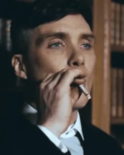 🚬 Thomas Shelby Peaky Blinders Zigarette, Mann, Rauchen, Anzug, Fernsehsendung whatsapp sticker