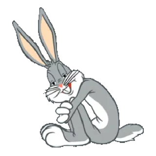 😐 Bugs Bunny мультфильм, кролик, луни тюнз, анимация, смешной, персонаж telegram sticker