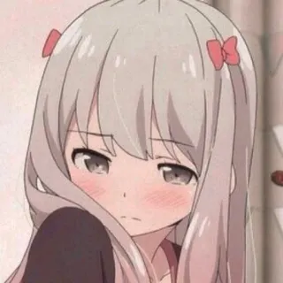💛 Anime, Cô gái, Dễ thương, Đỏ mặt, Buồn telegram sticker