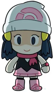 🌫 Dawn Pokemon покемон, даун, персонаж, видеоигра, аниме whatsapp sticker