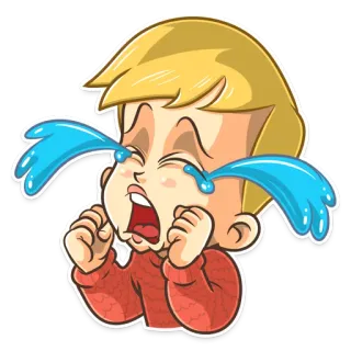 😭 울음, 슬픔, 화남, 만화, 감정적, 눈물, 괴로움 telegram sticker