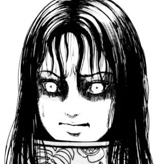 👿 terror, manga, junji ito, tenebroso, miedo, ojos whatsapp sticker
