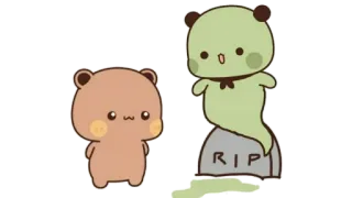 🫖 RIP fantasma, lápida, oso, mono, rip, halloween telegram sticker