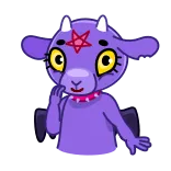 👋 Ziege, Cartoon, Pentagramm, Satanisch, Teufel, Okkult, Horror whatsapp sticker