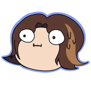 😳 Dessin animé, Visage, Drôle, Expression, Yeux fous, Illustration telegram sticker