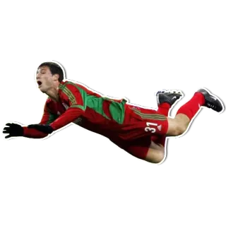 ✈️ サッカー, ゴールキーパー, スポーツ, アスリート, 選手, ダイビング telegram sticker