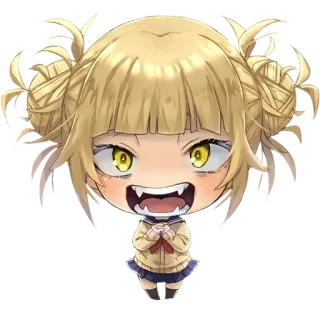 😃 Himiko Toga My Hero Academia Аниме, Манга, Злодей, Школьная форма, Герой, Тога telegram sticker