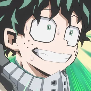 🥦 Izuku Midoriya My Hero Academia anime, manga, hero, superhero, deku, My Hero Academia, Izuku Midoriya, cartoon telegram sticker