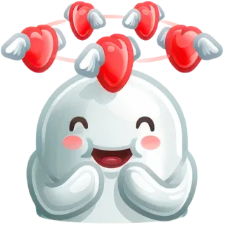 🥰 carino, cuori, amore, kawaii, cartoni animati whatsapp sticker